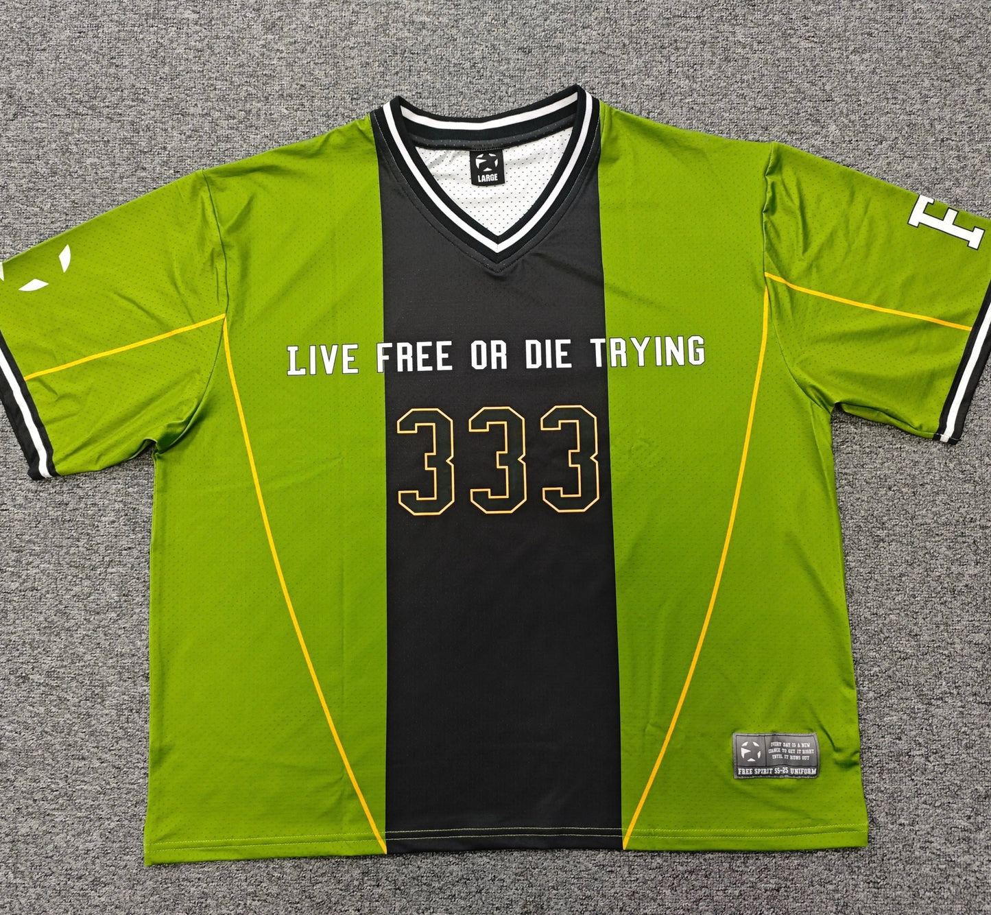 LIVE FREE OR DIE TRYING/ GREEN